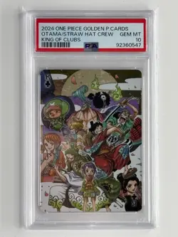 PSA 10 2024 One Piece Golden Playing Cards Otama Straw Hat Crew King Clubs - Image 1