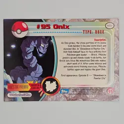 💥 1999 Topps Pokemon Cards - Series 2 - Blue Logo - Onyx #95 - Image 2
