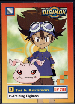 1999 Digimon TCG | Tai & Koromon | Card #1 | DP 200 | LP - Image 1