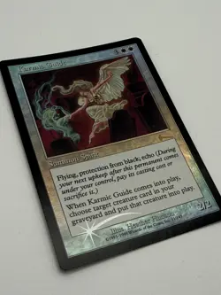 MTG - FOIL Karmic Guide - Urza's Legacy Rare Holo Vintage Magic Card EX / NM - Image 4