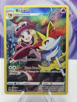 Pokemon Braixen TG01/TG30 Silver Tempest Ultra Rare Full Art Holo Card NM - Image 1