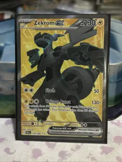 Pokemon Zekrom EX 158/086 Black Bolt Full Art English Card NM/Mint Condition - Image 1