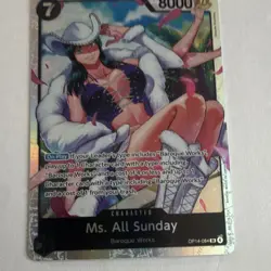 Bandai One Piece Card Game Ms. All Sunday OP14-084 OP-14 Eng Holo SR - Image 1