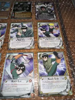 Naruto TCG CCG Rock Lee Gai 8 Gold Foils Nm English 29 Card Lot 1sr Edition - Image 4