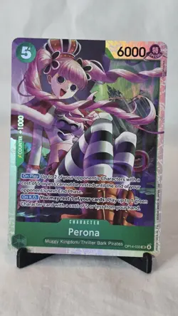 Perona OP14-033 Special Foil SR The Azure Sea's Seven One Piece Card Game NM - Image 1