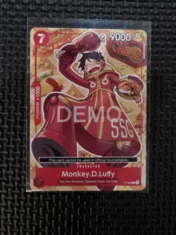 One Piece Bandai Card Game Fest Monkey D. Luffy P-080 Promo Demo English - Image 1