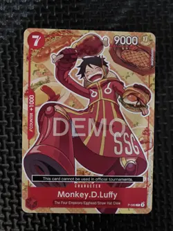 One Piece Bandai Card Game Fest Monkey D. Luffy P-080 Promo Demo English - Image 2