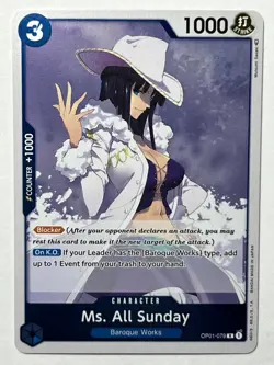 Ms. All Sunday OP01-079 Romance Dawn Foil One Piece Card Game - Image 1