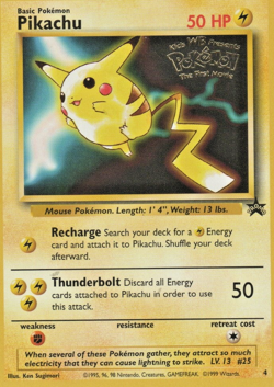 1999 Pokemon PIKACHU Kids WB Presents Pokemon The First Movie Promo Card #4 LP - Image 3