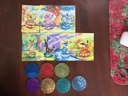 Pokemon Prismatic Evolution Eevee Mini Tin Art Cards Bundle & 7 Coins - Image 1