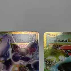 Lot Of 2 Pokemon XY Evolutions EX Cards Venusaur & Mewtwo 2016 Nintendo MP Con - Image 4