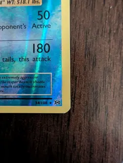 Pokemon Card Gyarados 34/108 Evolutions Reverse Holo Rare LP - Image 2