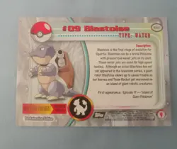 Blastoise #9 Topps Silver foil 1st Print, Blue Back, Pokemon Card NM - Image 2