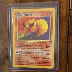 Flareon 19/64 Jungle Rare Pokemon Card 1999 WOTC Vintage - Image 1