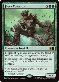 Flora Colossus Light Play, English Magic the Gathering MTG Commander: Marvel Sup - Image 1