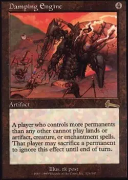 1x Damping Engine MTG - Urza's Legacy - Light Play - Image 1