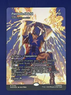 Patriotic Shield - Sword of Fire and Ice (Borderless) Marvel Universe... - Image 2