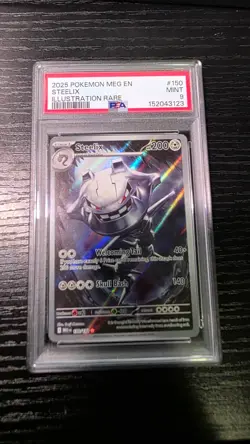 2025 POKEMON MEG EN-MEGA EVOLUTION ILLUSTRATION RARE #150 STEELIX PSA 9 - Image 1