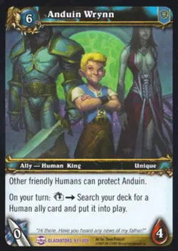 World of Warcraft TCG Anduin Wrynn - Blood of Gladiators 93/208 - Image 1