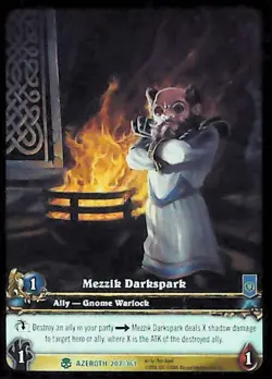 World of Warcraft TCG Mezzik Darkspark (Extended Art) - Heroes of Azeroth 207/36 - Image 1
