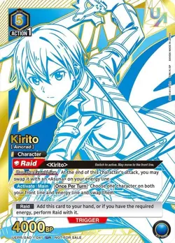 Kirito Alternate Art Foil - UEPR/SAO-1-041 NM - Union Arena - Image 1