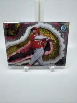 Sal Stewart RC 2026 Bowman /50 Crystallized Chrome Gold Refractor Reds SSP - Image 1