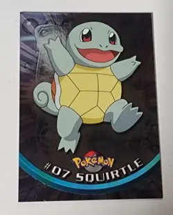 SQUIRTLE #07 - 2000 Topps Chrome Pokemon CARD - Chrome - MINT - Image 1