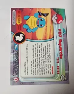 SQUIRTLE #07 - 2000 Topps Chrome Pokemon CARD - Chrome - MINT - Image 2