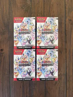 4x Pokemon Prismatic Evolutions Booster Bundle Factory Sealed SHIPS SAME DAY - Image 1
