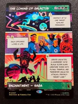 FOIL - The Coming of Galactus (Borderless) Marvel Super Heroes NM M 0307 - Image 1