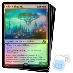 FOIL VALOR'S FLAGSHIP X4 Aetherdrift DFT Magic MTG MINT CARD - Image 1