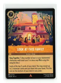 LOOK AT THIS FAMILY 28/204 RARE NON FOIL DISNEY LORCANA NM - Image 1