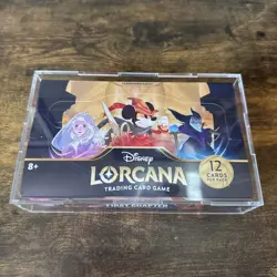 The First Chapter Booster Box Disney Lorcana TCG Brand New MINT w/ Acrylic Case - Image 1