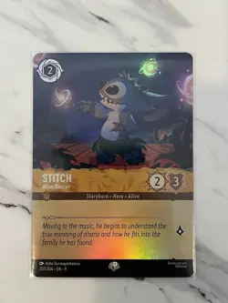 Disney Lorcana Stitch - Alien Dancer 207/204 Fabled Enchanted Foil Epic Rarity - Image 1