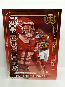 2025 Panini Icon Patrick Mahomes II Gold /10 Icon Collections - Image 1