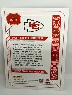 2025 Panini Icon Patrick Mahomes II Gold /10 Icon Collections - Image 3