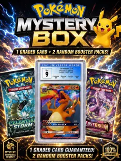 Graded Pokemon Mystery Box and 2 Random Sealed Booster Packs PSA CGC CGA - Image 1
