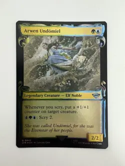 Arwen Undomiel Foil Showcase Scroll MTG Magic the Gathering Card NM Mint LTR - Image 1