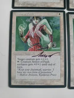 Armor of Faith x1 Ice Age Ed Signed by Anson Maddocks MTG - Image 2