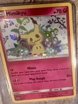 Mimikyu SM163 Sm Holo Promo Black Star Promo Card Sun & Moon Pokemon *Feet* - Image 3