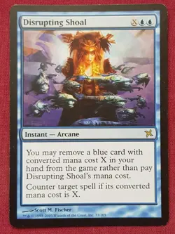 Magic The Gathering BETRAYERS OF KAMIGAWA DISRUPTING SHOAL blue card MTG - Image 1