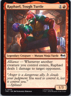Raphael, Tough Turtle #104 - Teenage Mutant Ninja Turtles - Foil Near Mint - Image 1