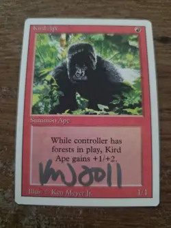Kird Ape SIGNED By Ken Meyer Jr Magic The Gathering - Image 1
