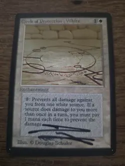 Circle Of Protection: White Beta SIGNED By Douglas Shuler Magic The Gathering - Image 1