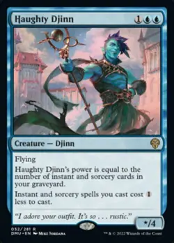 1x HAUGHTY DJINN - Dominaria United - MTG - Magic the Gathering - Image 1