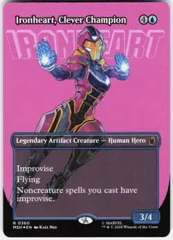 MAGIC MTG IRONHEART, CLEVER CHAMPION (BORDERLESS) 360 MARVEL SUPER HEROES FOIL - Image 1