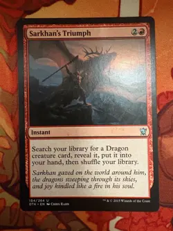 1x NM/M English Sarkhan's Triumph 154 Dragons of Tarkir DTK MTG Magic - Image 1