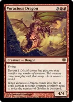 1x VORACIOUS DRAGON - Duel Deck / Shards - MTG - Magic the Gathering - NM - Image 2