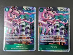 2x One Piece TCG The Azure Sea's Seven Perona OP14-033 SR - NM - Image 1