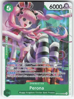 Perona OP14-033 Super Rare The Azure Sea's Seven One Piece Foil Near Mint - Image 1
